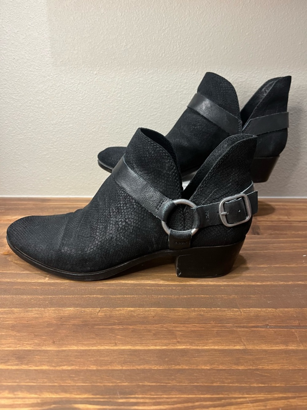 Lucky Brand LK-Bernaeh Leather Booties Women’s Size 8 Boho Moto Nice Pre-Own